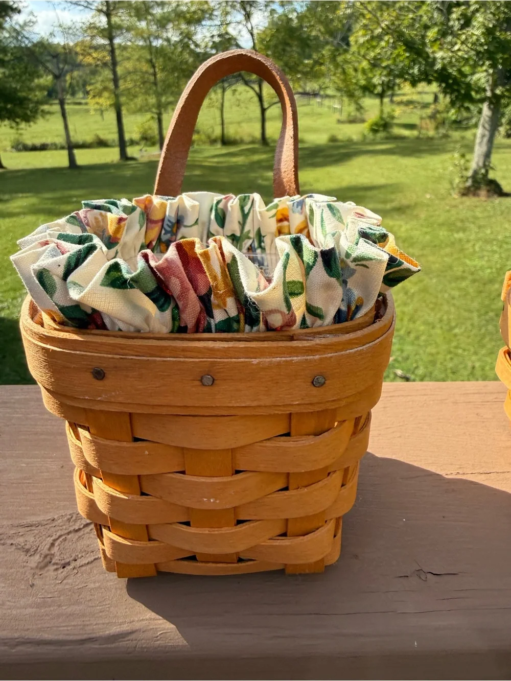 Vtg Longaberger Basket Lot of Four Hanging Wall & Hostess Herb Booking Baskets